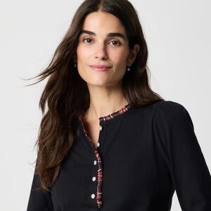 J. Crew Long-sleeve tartan and jewels henley